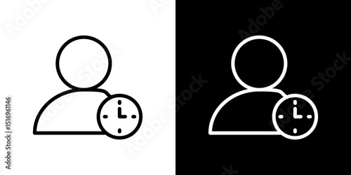 User time icon symbol concept for graphic design, Website, UI. Svg