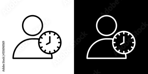 User time icon symbol concept for graphic design, Website, UI. Svg