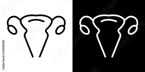 Uterus icon symbol concept for graphic design, Website, UI. Svg