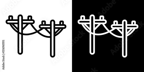 Utility pole icon symbol concept for graphic design, Website, UI. Svg