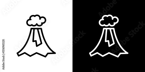 Volcano icon symbol concept for graphic design, Website, UI. Svg