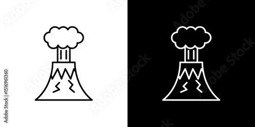 Volcano icon symbol concept for graphic design, Website, UI. Svg