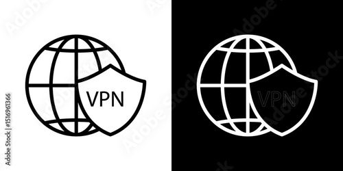 Vpn icon symbol concept for graphic design, Website, UI. Svg