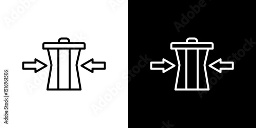 Waste reduction icon symbol concept for graphic design, Website, UI. Svg