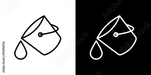 Water bucket icon symbol concept for graphic design, Website, UI. Svg