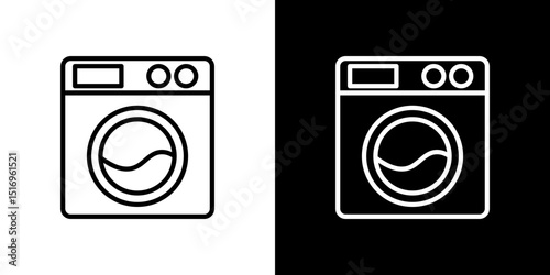 Washing machine icon symbol concept for graphic design, Website, UI. Svg