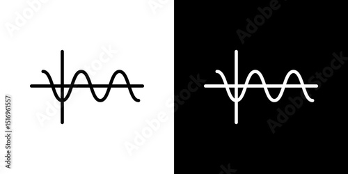 Wave sine icon symbol concept for graphic design, Website, UI. Svg