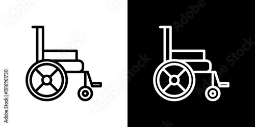 Wheelchair icon symbol concept for graphic design, Website, UI. Svg