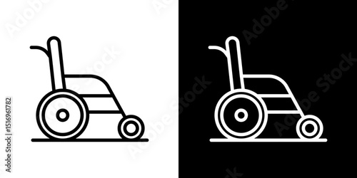 Wheelchair icon symbol concept for graphic design, Website, UI. Svg