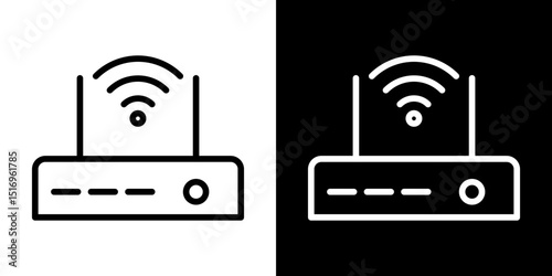 Wifi modem icon symbol concept for graphic design, Website, UI. Svg