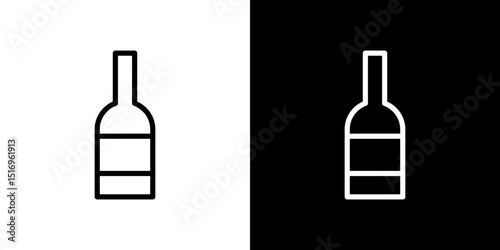 Wine bottle icon symbol concept for graphic design, Website, UI. Svg