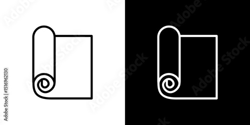 Yoga mat icon symbol concept for graphic design, Website, UI. Svg