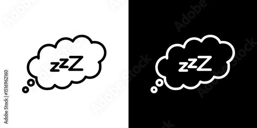 Zzz icon symbol concept for graphic design, Website, UI. Svg