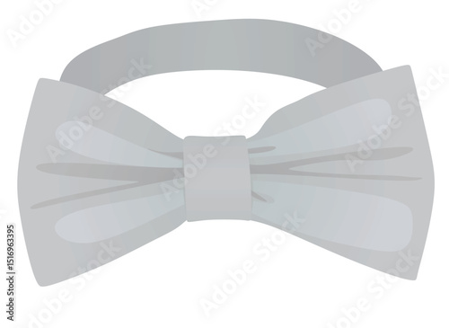 Grey bow tie. vector illustration	
