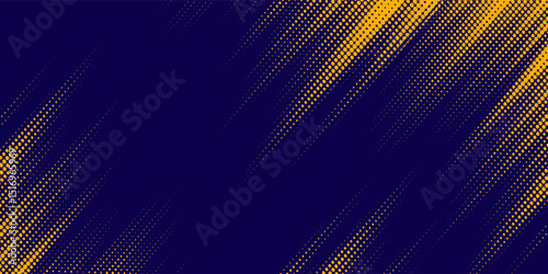 Yellow and Navy Blue Halftone Abstract Background