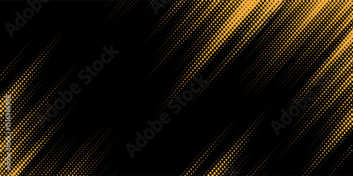 Modern halftone abstract design with orange and black diagonal patterns, ideal for posters, digital art, and creative projects