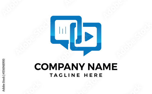 Play chat logo Chat Talk Speech Bubble Icon Vector Logo Template Illustration Design Vector.