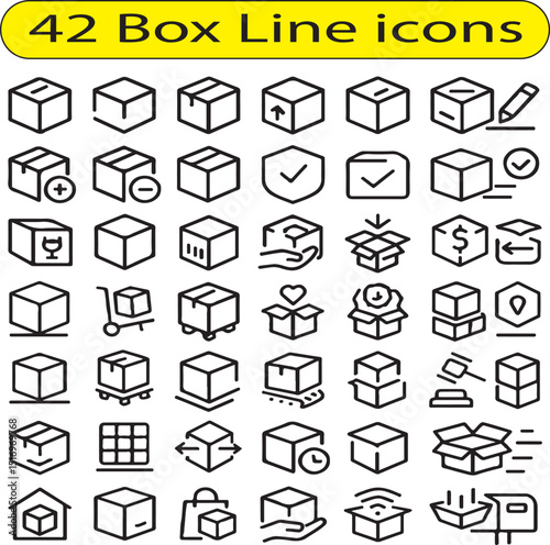 Box Line icons