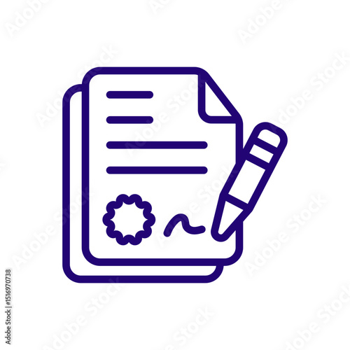 Business Deal & Corporate Document Vector Icon