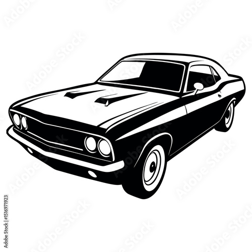 Muscle Car Classic American Vehicle Design