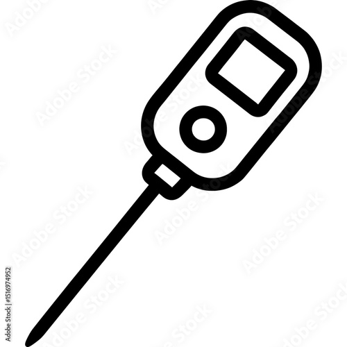 Minimal thermometer vector icon design
