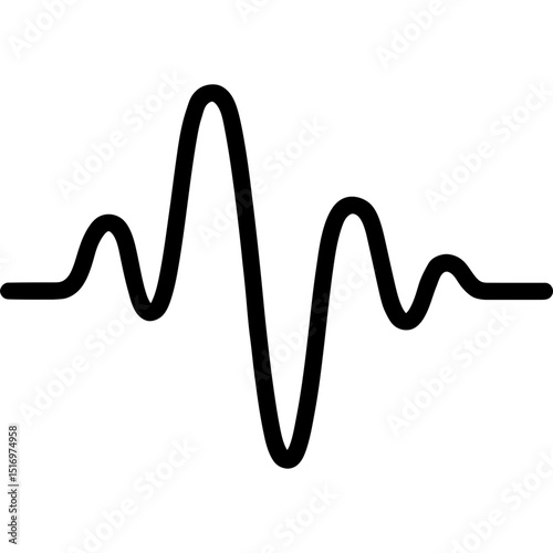 Minimalist audio waveform vector icon