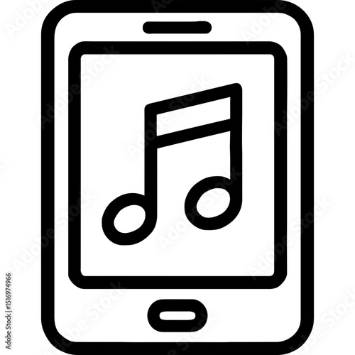Minimalist music app icon design