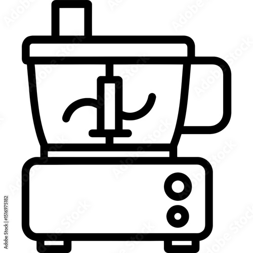 Minimalist food processor outline icon
