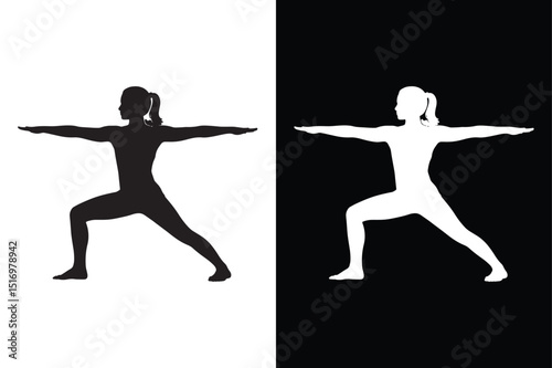 Yoga Pose  icon vector on White Background ,Vector Art Illustration on white background.