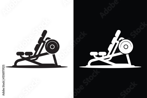 Leg Press icon vector on White Background ,Vector Art Illustration on white background.