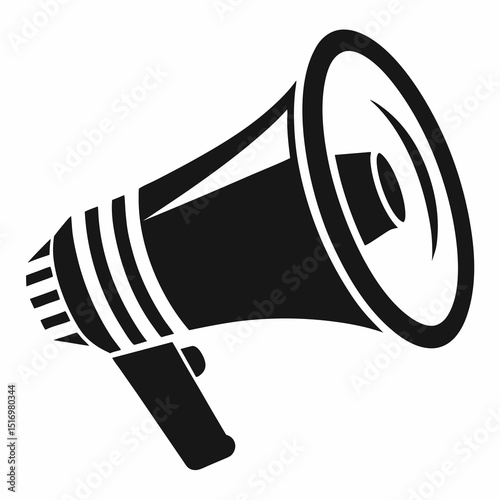 megaphone icon vector illustration Vector icon illustration silhouette Graphics design image white background