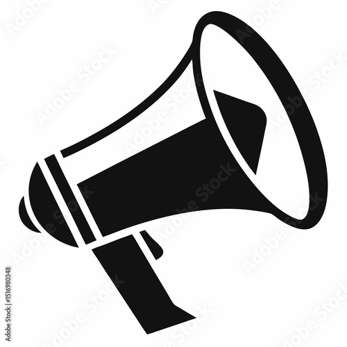 megaphone vector illustration Vector icon illustration silhouette Graphics design image white background