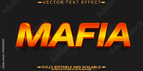 Mafia editable text effect, editable criminal and gangster text style