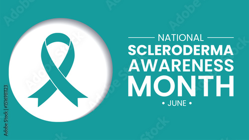 National Scleroderma Awareness Month background banner or poster design template.