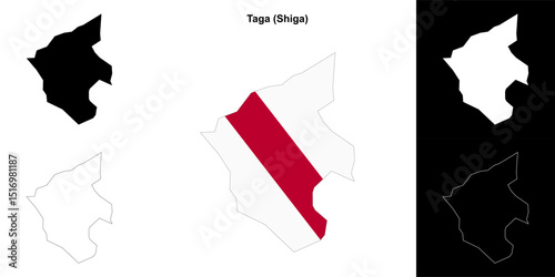 Taga (Shiga) outline map set