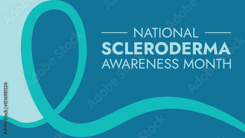 National Scleroderma Awareness Month background banner or poster design template.