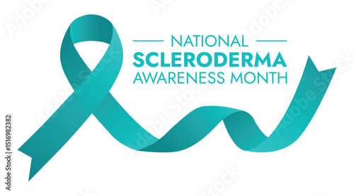 National Scleroderma Awareness Month background banner or poster design template.