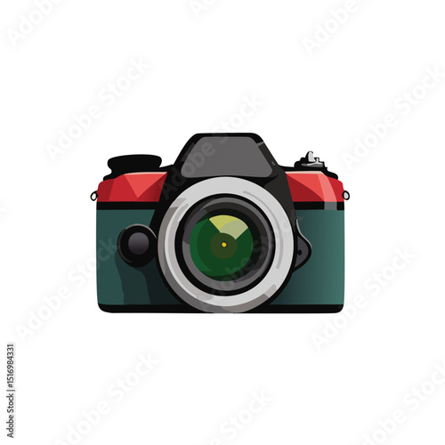 digital camera on white background