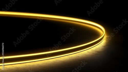 Glowing yellow light strip photo