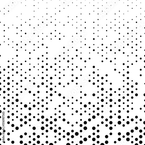 Repeating geometrical abstract black and white dot pattern background