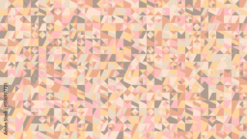 Random chaotic geometrical triangle mosaic pattern background - polygonal abstract colorful vector graphic design