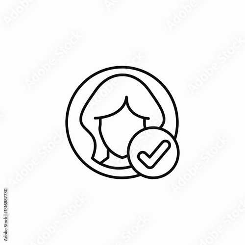 account completed icon sign vector