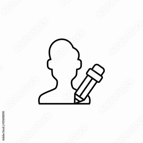 contact edit icon sign vector