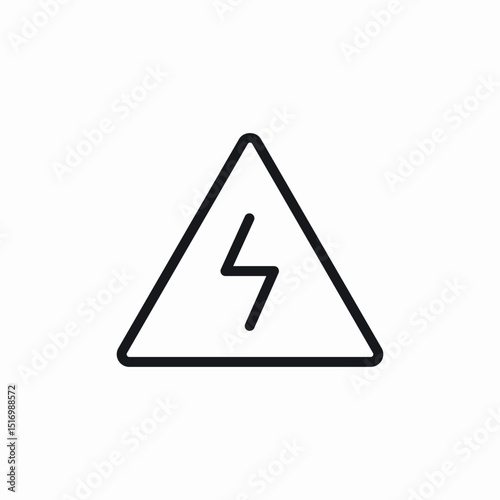 electricity caution icon sign vector
