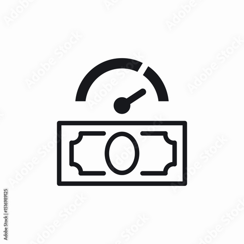 fuel finances icon sign vector