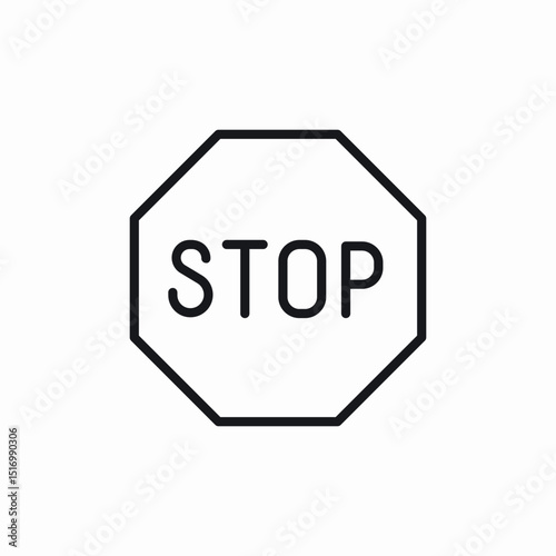 stop traffic icon sign vector