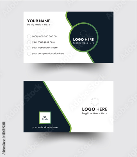 Corporate Business Card, Business card design template, Clean professional business card template, visiting card, business card template. 