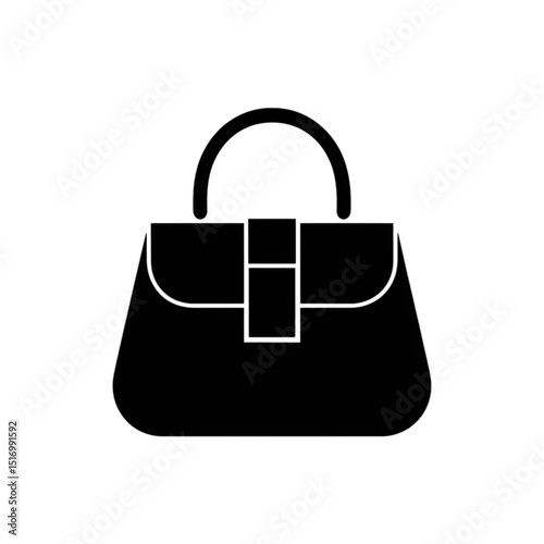 Handbag Icon Silhouette – Fashion Purse Vector Design