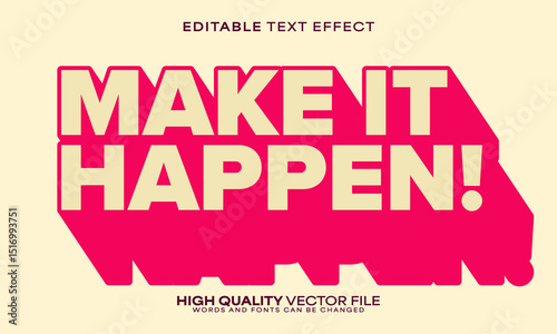 Retro classic text effect, editable text effect and vintage 3d font style bold shadow oldschool poster design