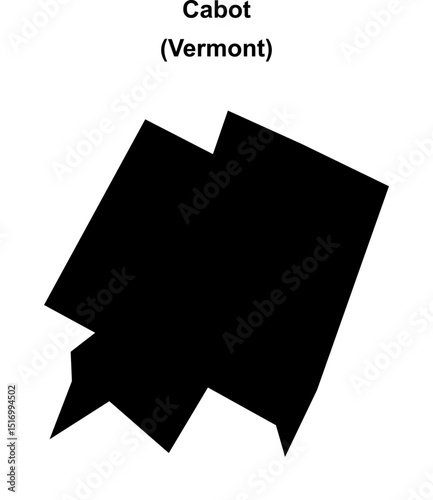 Cabot (Vermont) blank outline map